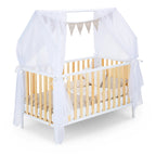 Hausbett Schlafmütze Weiß / Natur 120x60