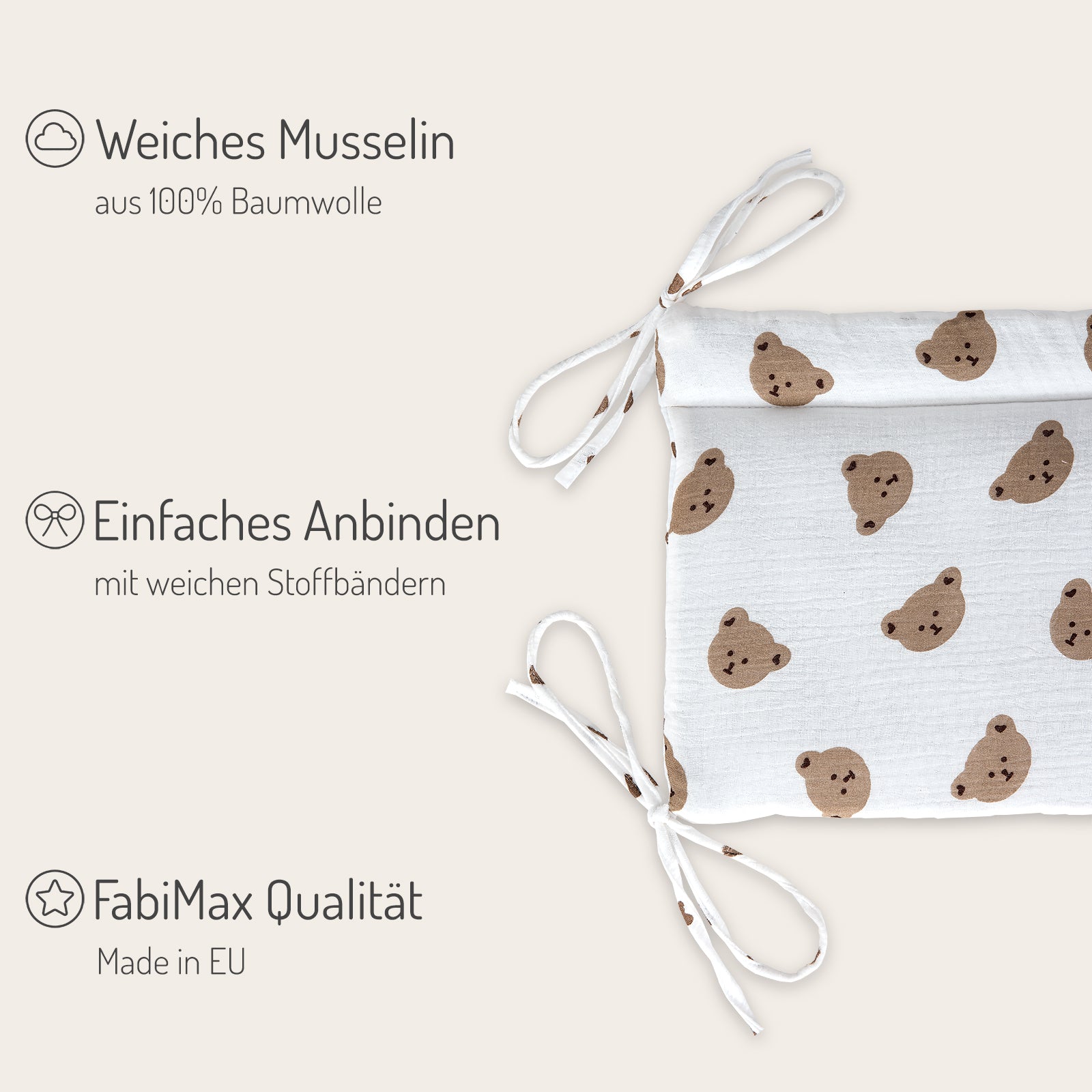 schlafsack zum anbinden Musselin Nestchen mit Schlafsack für Beistellbett Herzchen – FabiMax