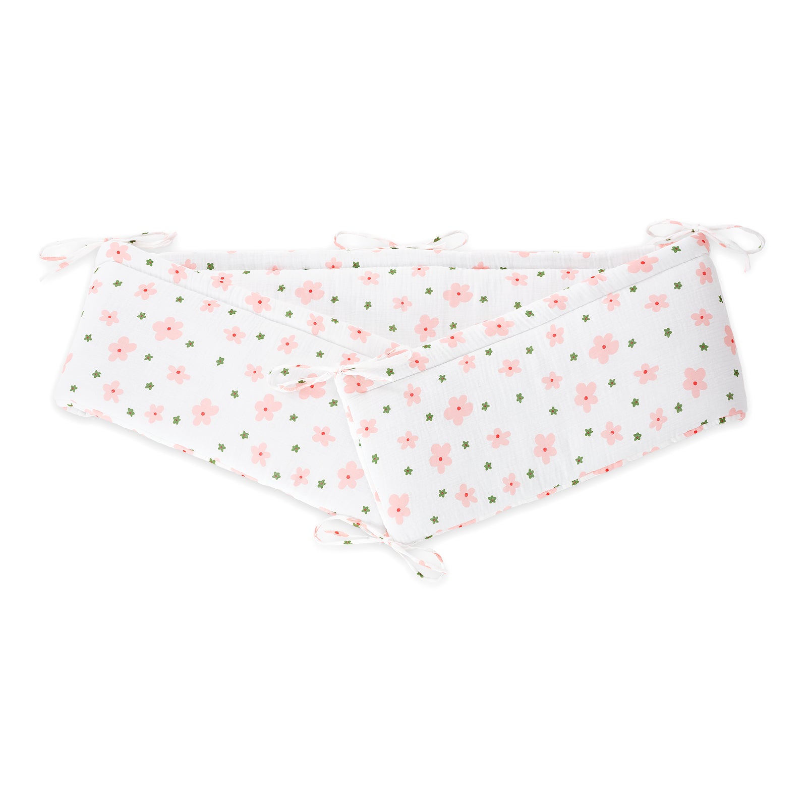 Musselin Textil-Komplettset für Beistellbett Blumen