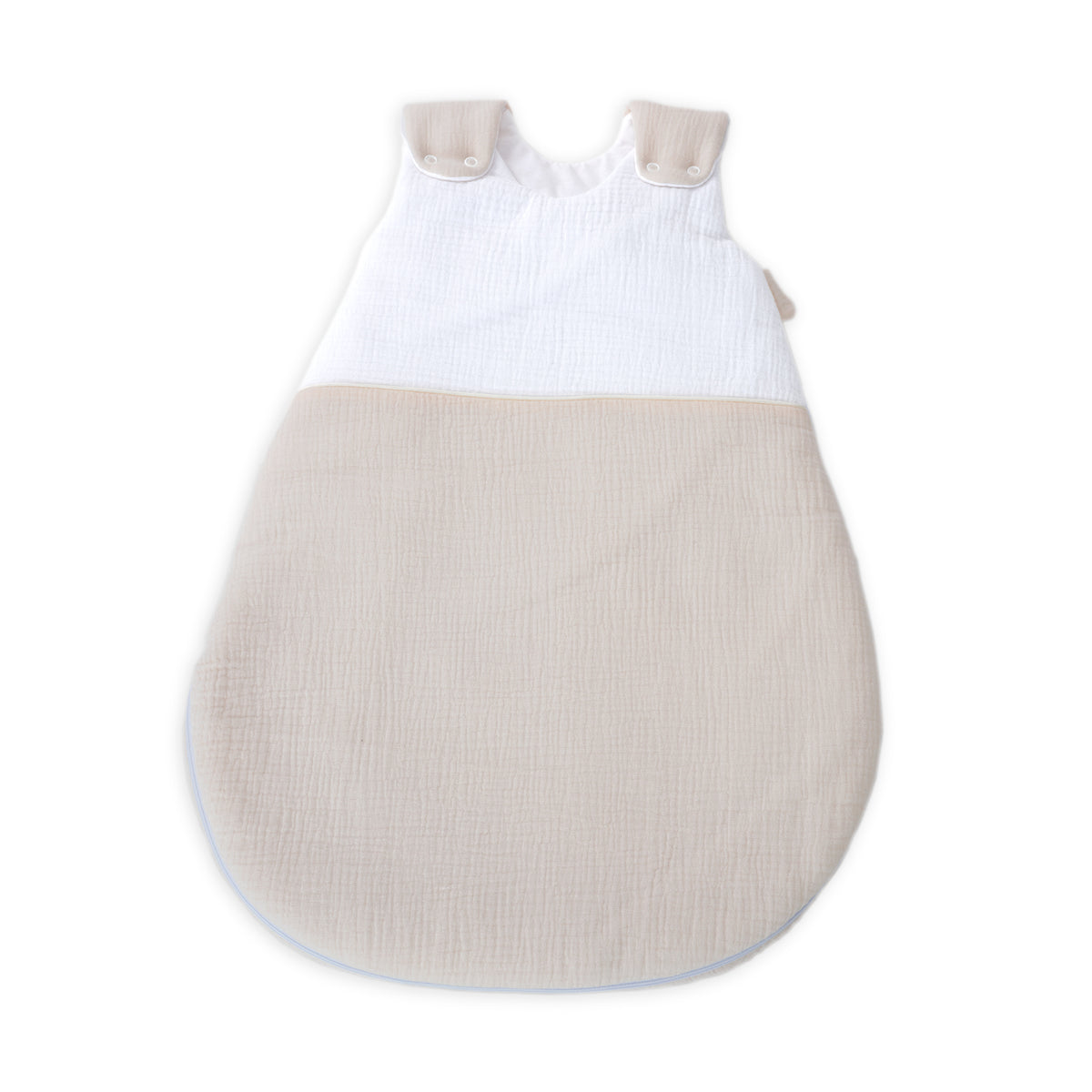 schlafsack mit druckknöpfen Musselin Schlafsack mit Knöpfen Creme – FabiMax