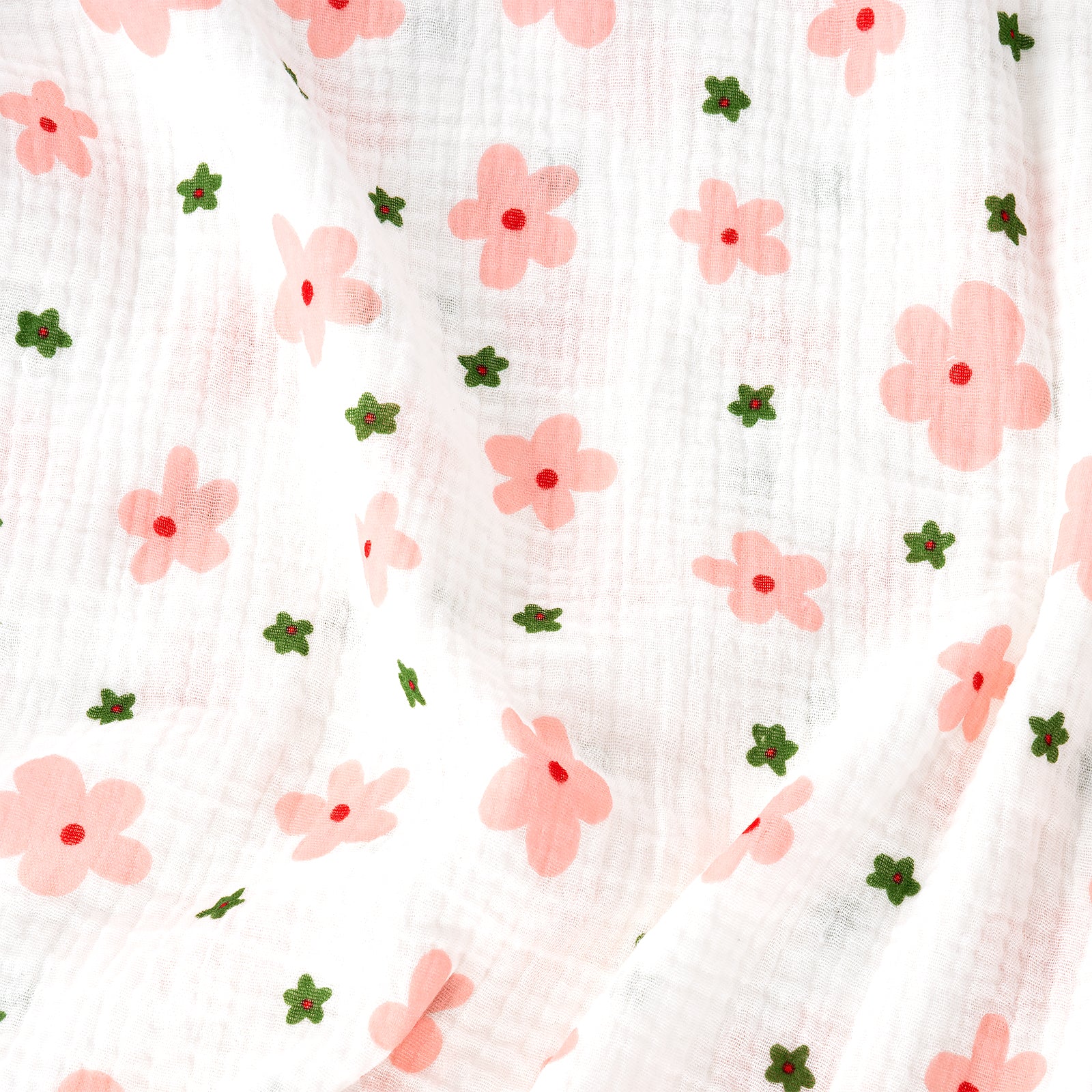 Musselin Textil-Komplettset für Beistellbett Blumen