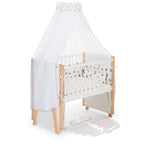 Beistellbett Boxspring Vario Weiß / Natur