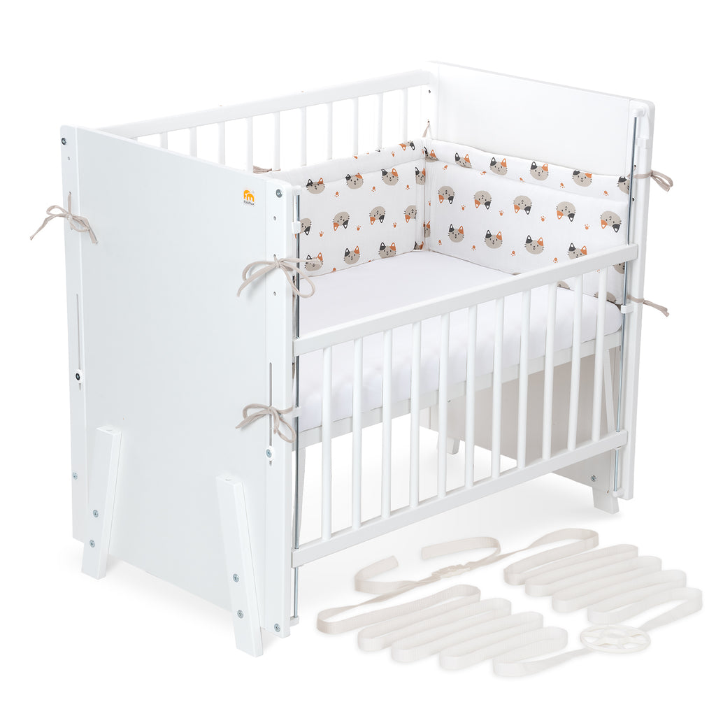 Side bed Boxspring Flex white